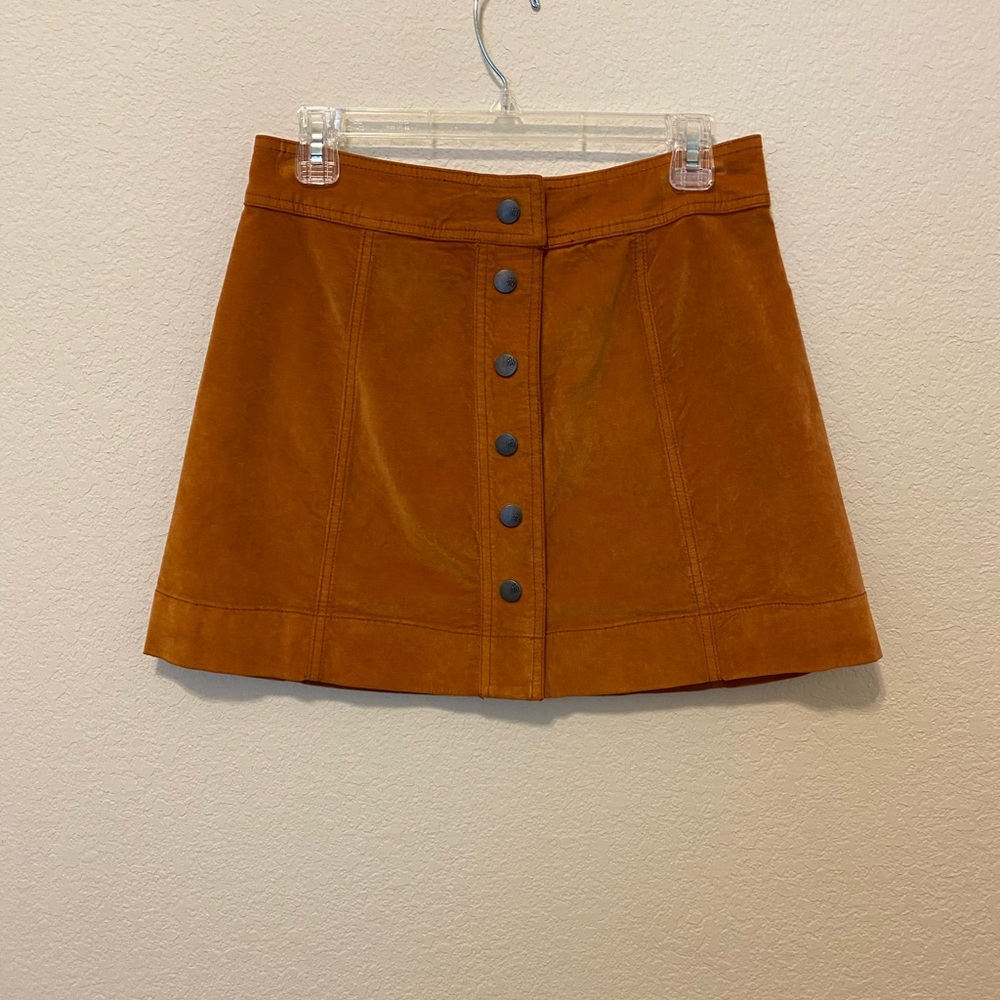 Madewell velvet mini skirt NWT